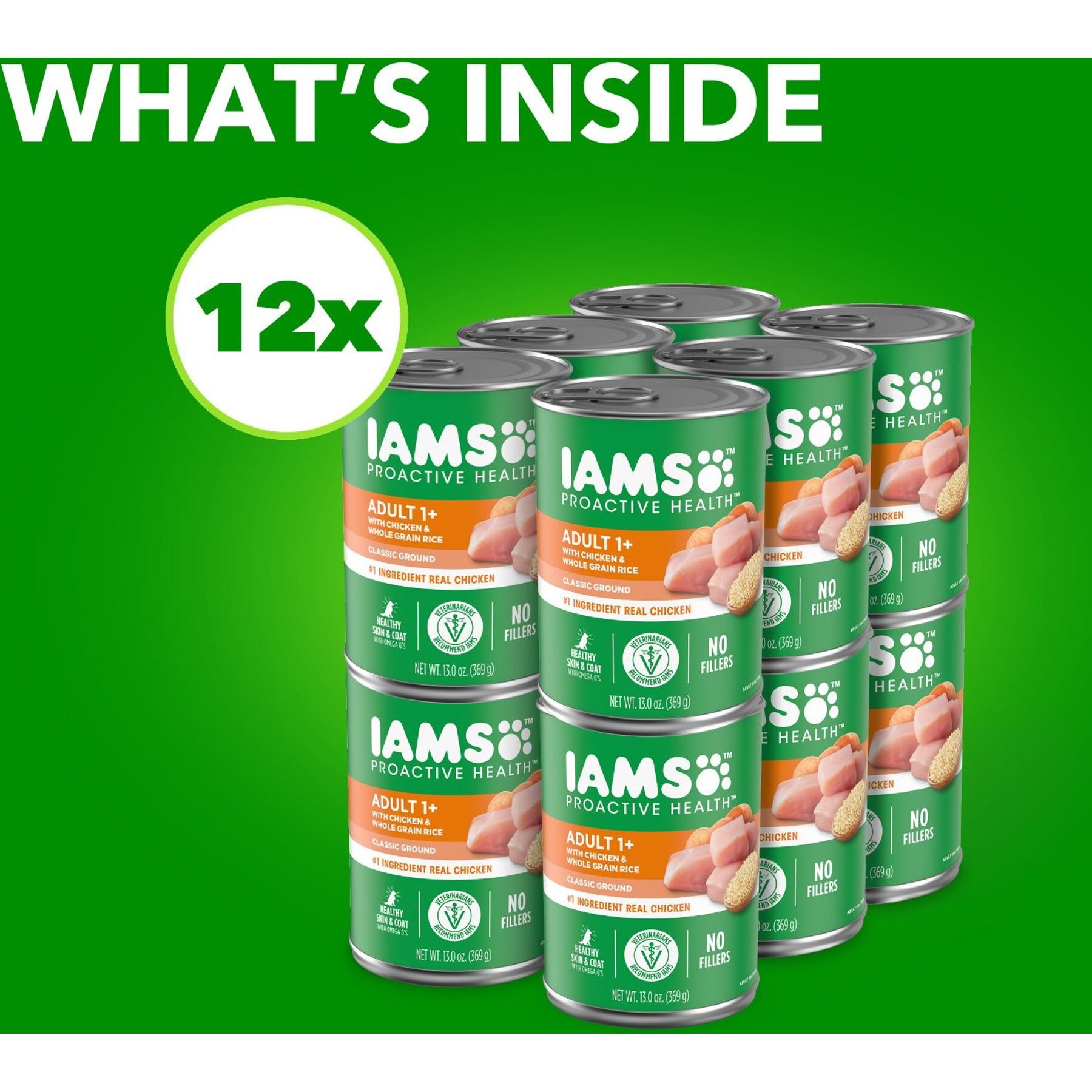 Iams ProActive Health Classic Ground with Chicken & Whole Grain Rice Canned Adult Wet Dog Food