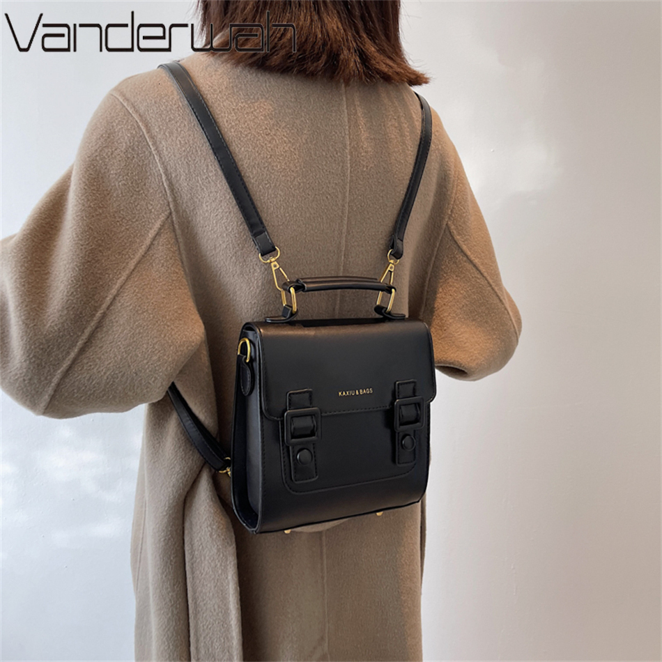 Women Leather Backpack Shoulder Bag Small Designer Bagpack Female Girls Fashion Daypac Teenager School Bags Mochilas Feminina