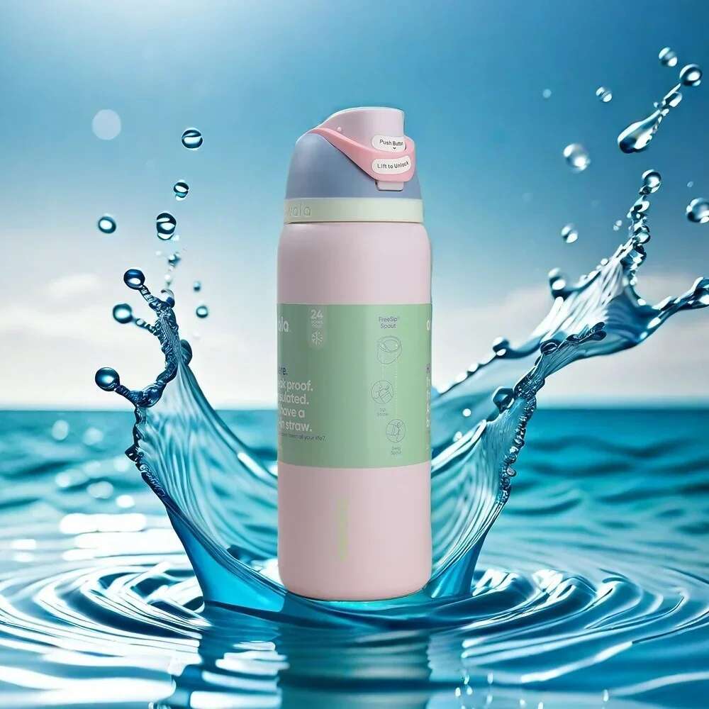 Owala FreeSip Insulated Stainless Steel BPA-Free Water Bottle 24 oz/32 oz with Straw for Sports Travel and School