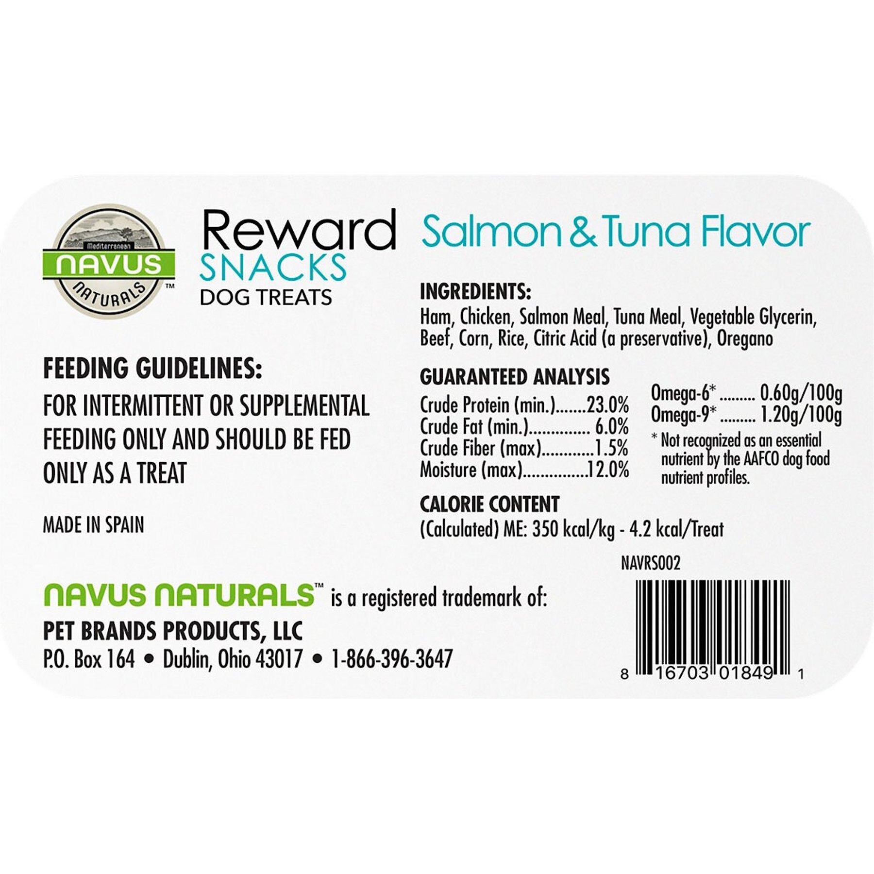 Navus Naturals Reward Snacks Salmon & Tuna Flavor Dog Treats, 10.1-oz bag