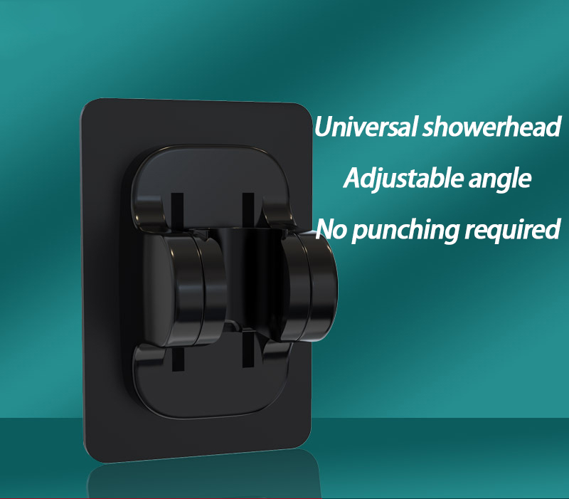 No-punch shower bracket bathroom shower head nozzle rain accessories fixer flower sun rosette wall bottom hanging seat