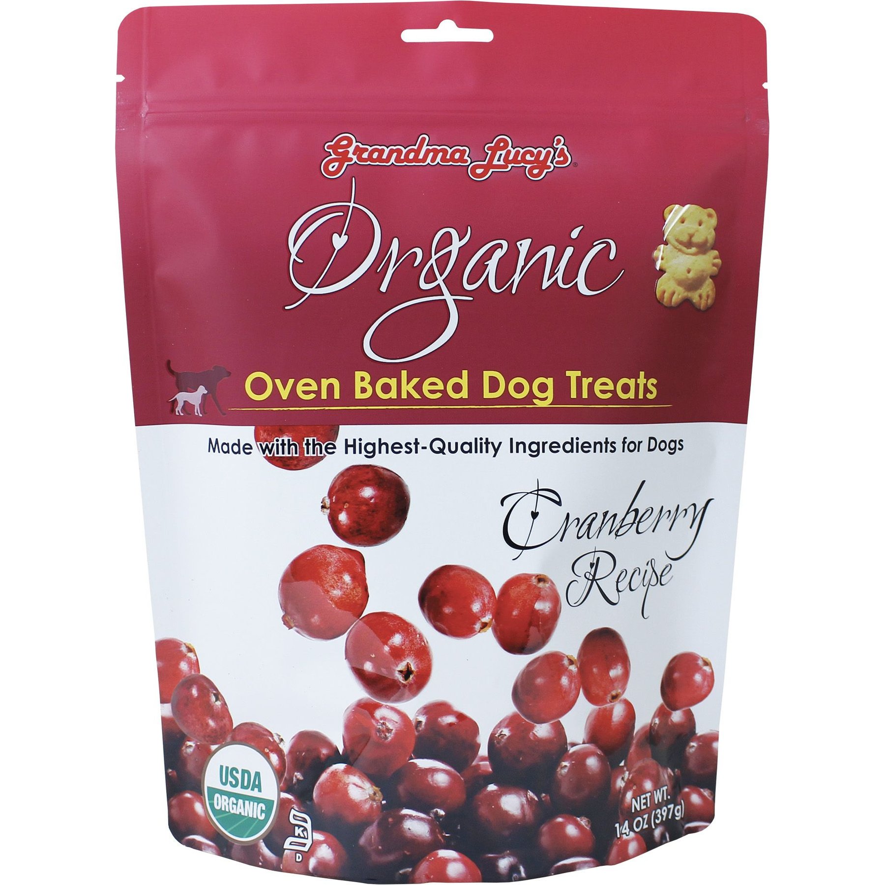 Grandma Lucy's Organic Cranberry Oven Baked Dog Treats