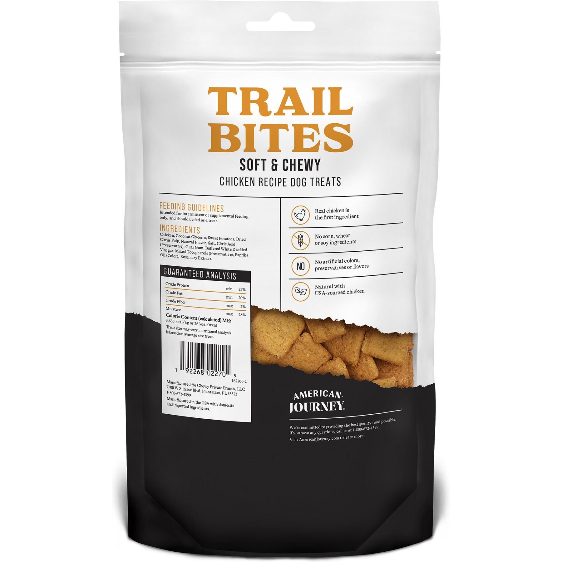 American Journey Chicken Recipe Trail Bites Grain-Free Soft & Chewy Dog Treats, 8-oz bag