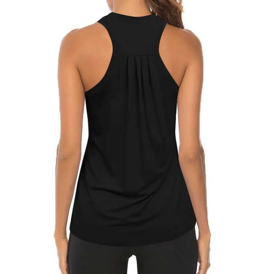 Summer Top Yoga Womens Sprots Top O-neck Sleeveless T-shirt Womens Yoga Vest Sprot Running Top Breathable Fitness TopXJ250410
