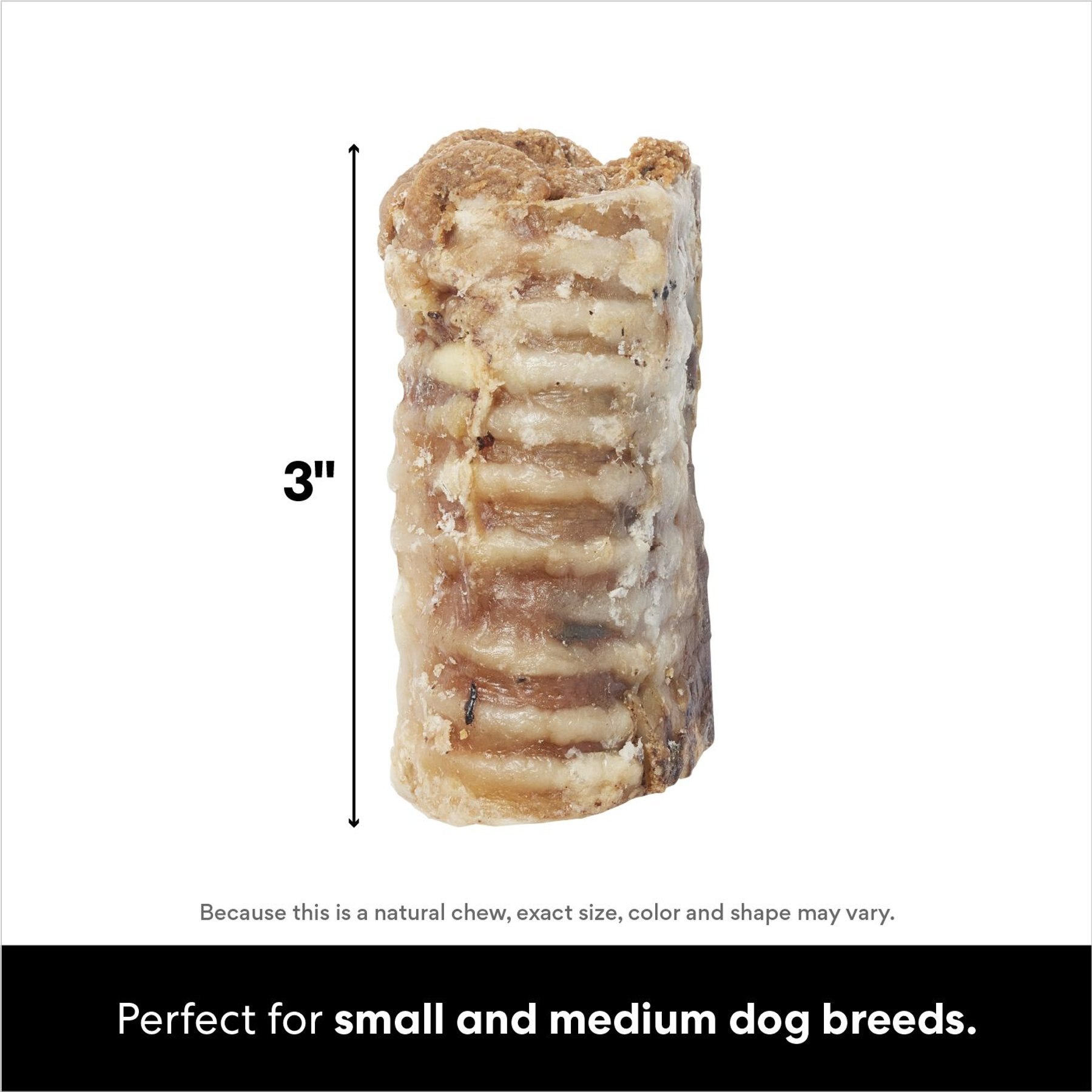 Bones & Chews Made in USA Peanut Butter Flavored Filled Trachea Dog Treats
