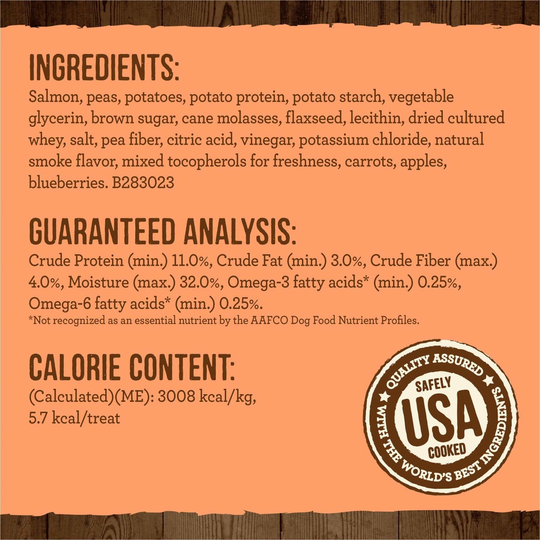 Merrick Power Bites Real Salmon Recipe Grain-Free Soft & Chewy Dog Treats