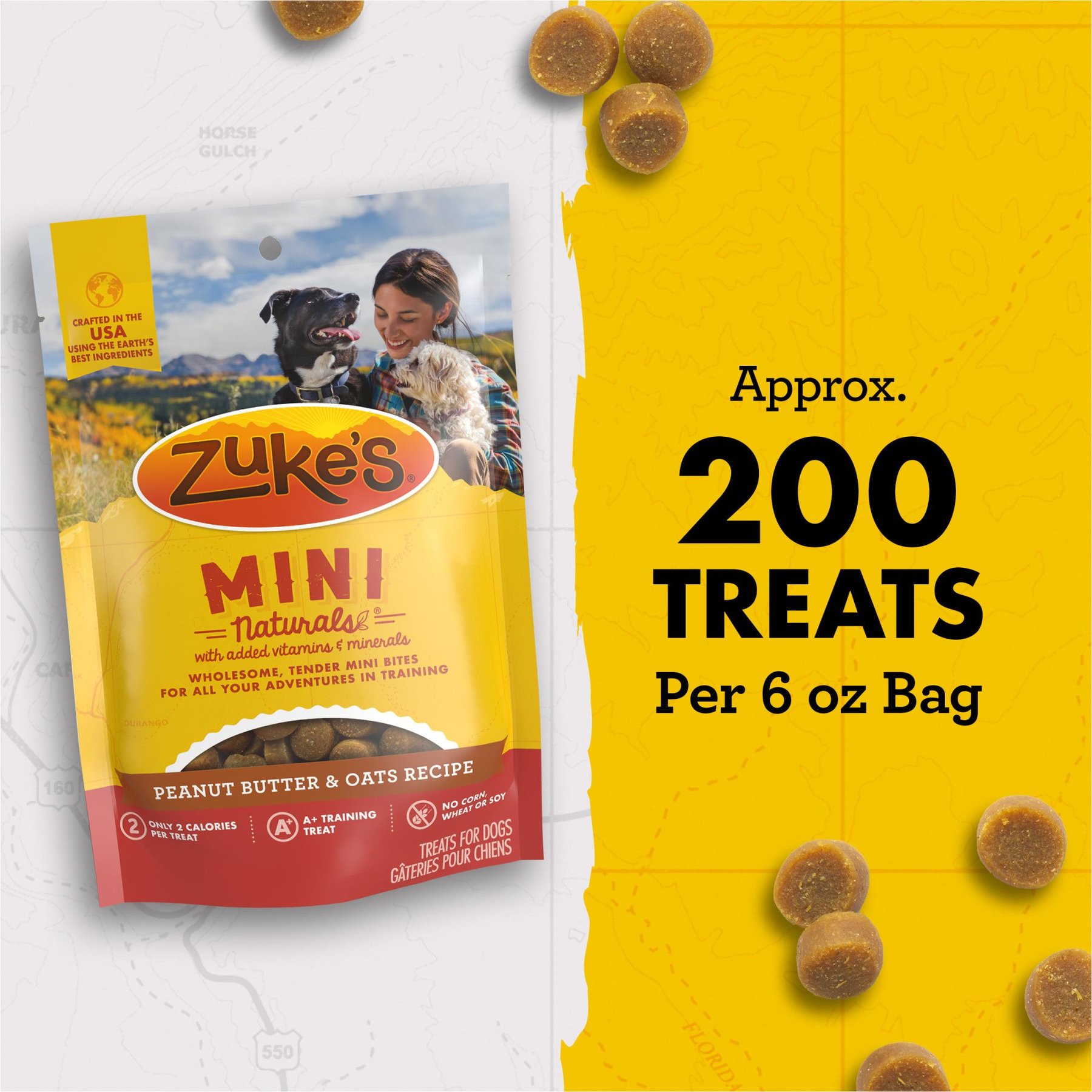 Zuke's Mini Naturals Peanut Butter & Oats Recipe Training Dog Treats