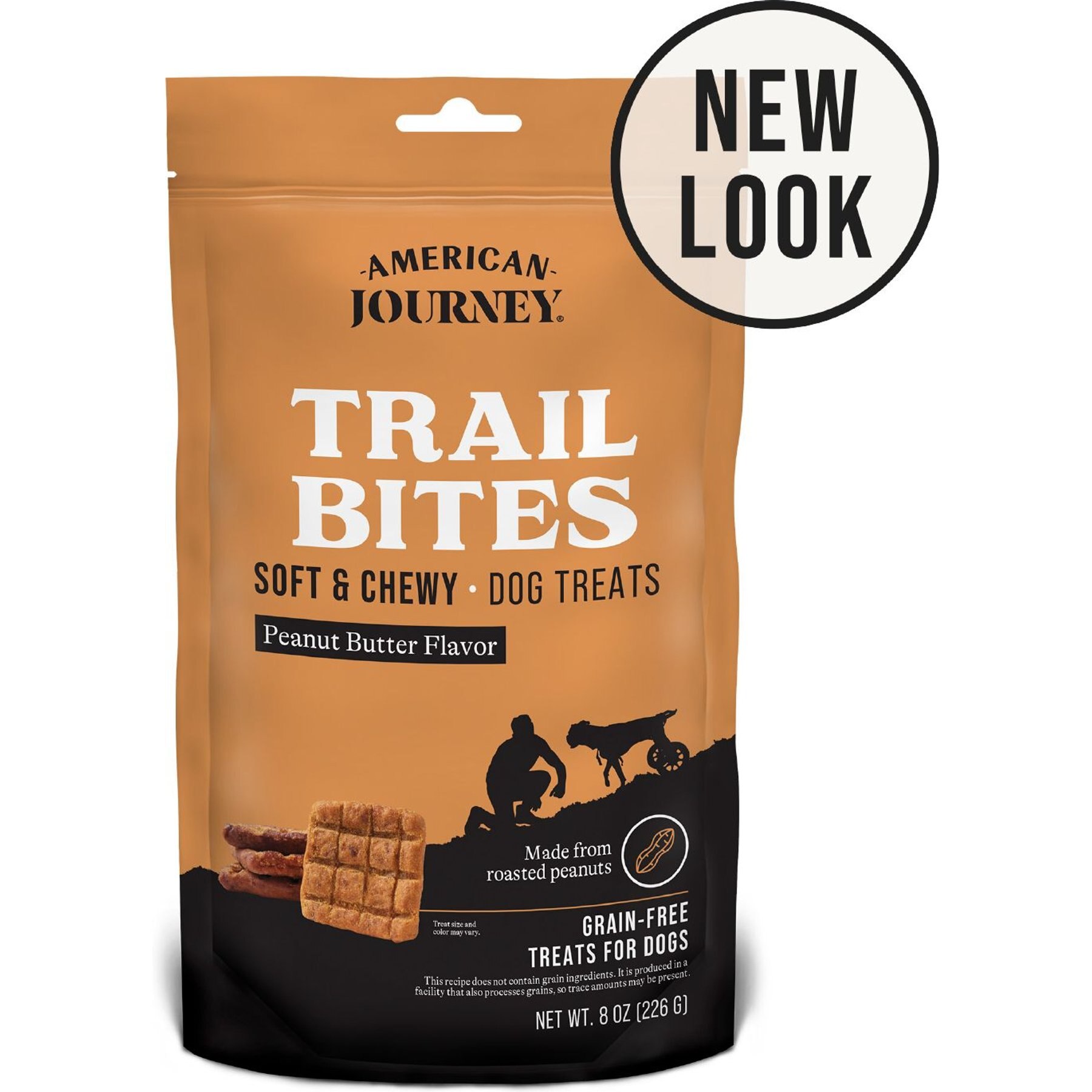 American Journey Peanut Butter Flavor Trail Bites Grain-Free Soft & Chewy Dog Treats, 8-oz bag
