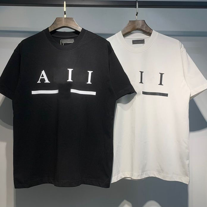 American Summer Mens and Womens T-shirt Designer Letter Printed Pattern O-Neck Cotton Breathable Loose Quality American Fashion Brand Style Mens Women's T-shirt
