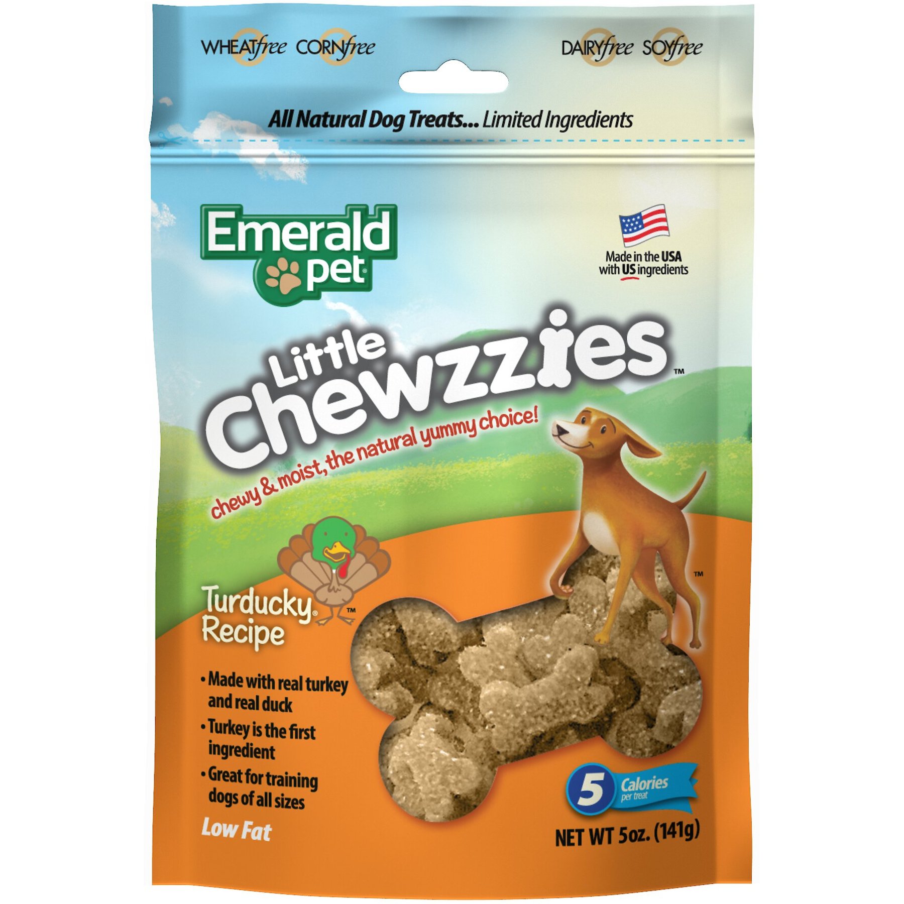 Emerald Pet Little Chewzzies Turducky Recipe Chicken-Free Dog Treats