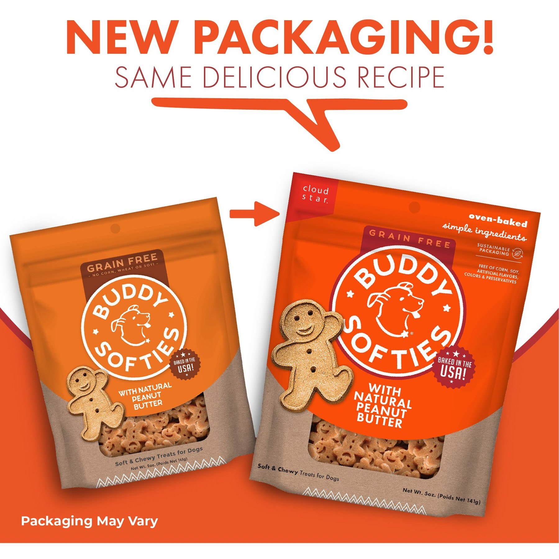 Buddy Biscuits Grain-Free Soft & Chewy with Peanut Butter Dog Treats