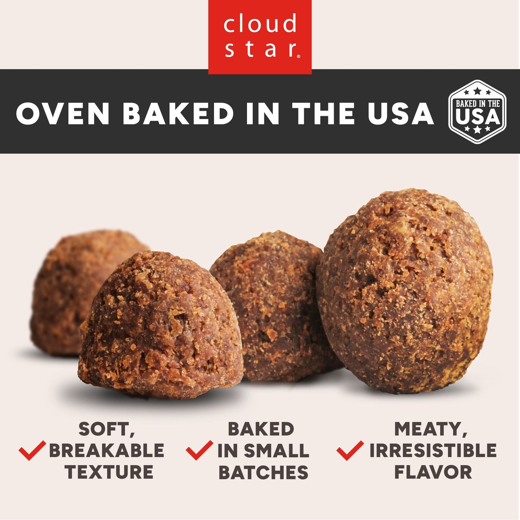 Cloud Star Wag More Bark Less Italian Beef Recipe Meatballs Grain-Free Dog Treats