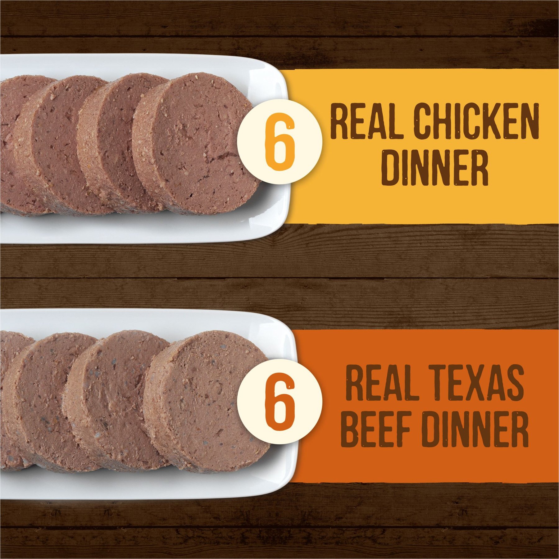 Merrick Grain-Free Real Texas Beef & Chicken Dinner Variety Pack Wet Dog Food, 12.7-oz can, case of 12