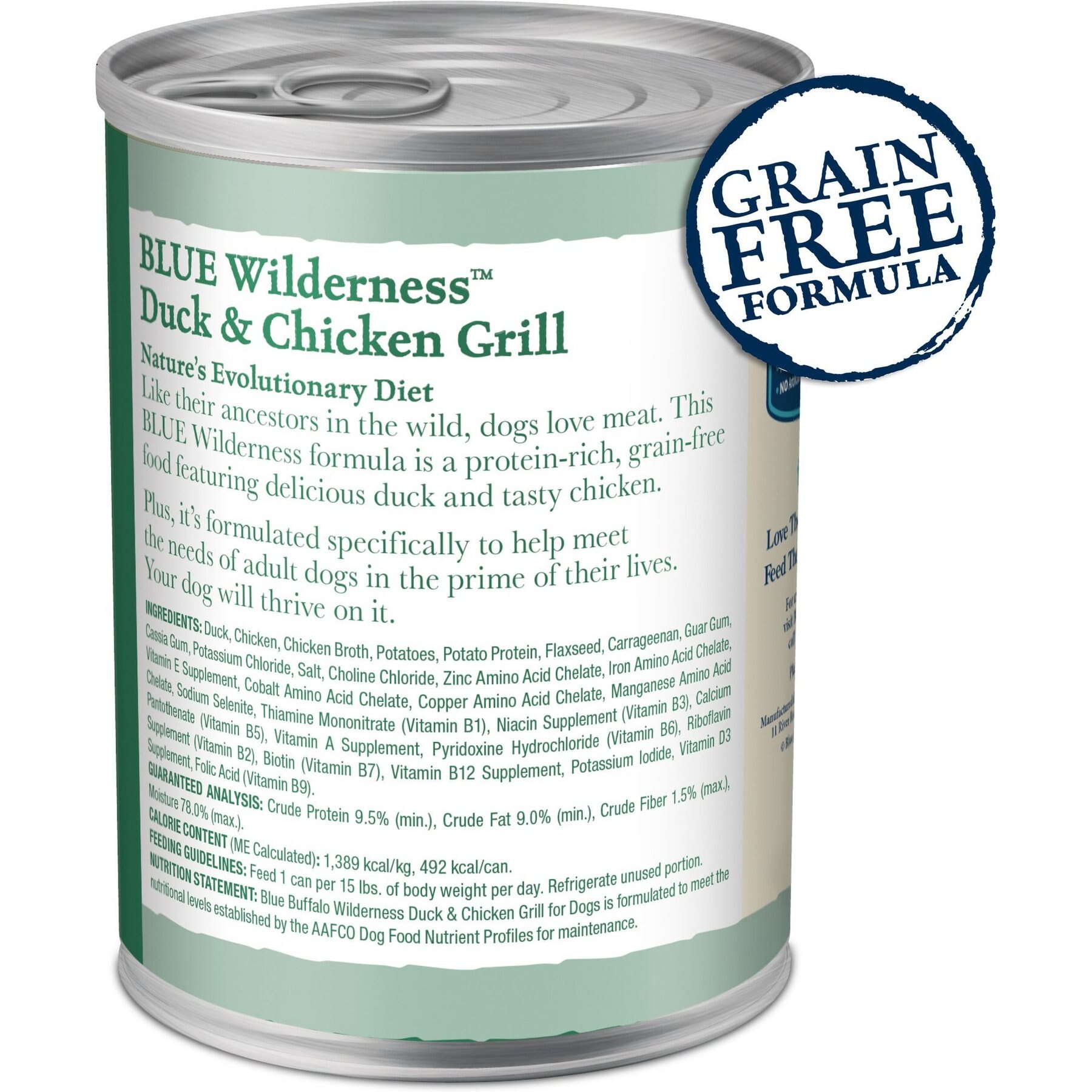 Blue Buffalo Wilderness Duck & Chicken Grill Grain-Free Canned Dog Food