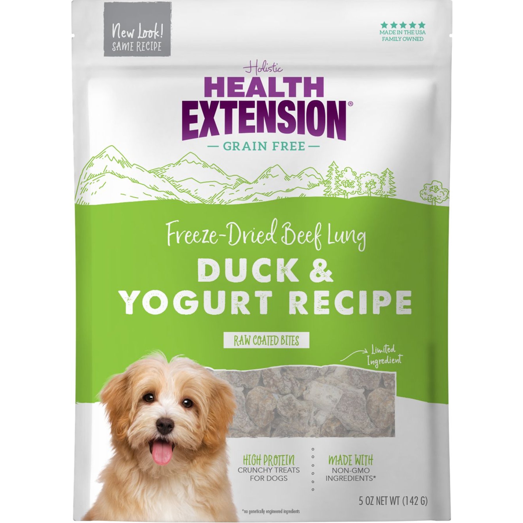 Health Extension Bully Puffs Grain-Free Duck & Yogurt Dog Treats