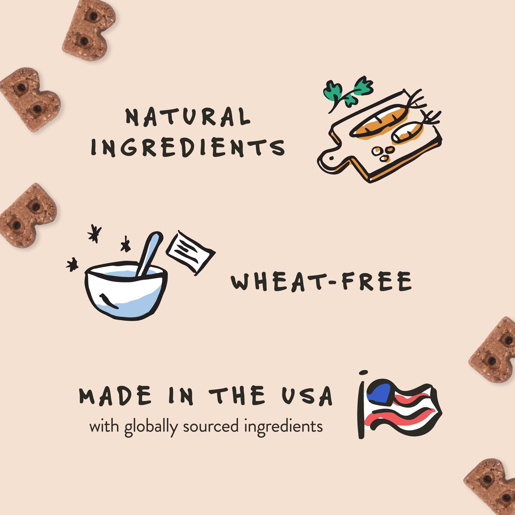 Bocce's Bakery Dailies Super Shield Peanut Butter + Apple Recipe Dog Treats, 6-oz pouch