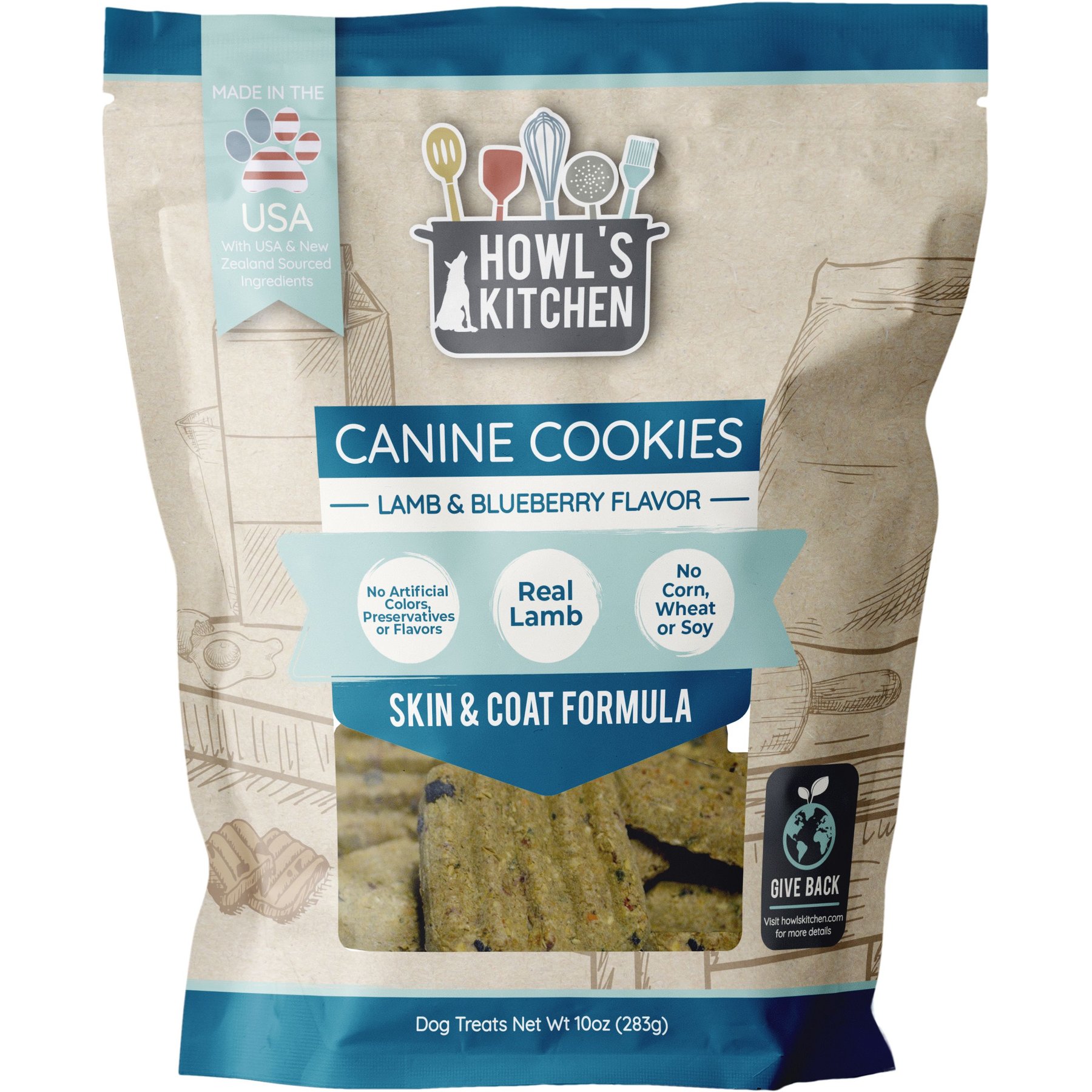 Howl's Kitchen Canine Cookies Lamb & Blueberry Flavor Dog Treats