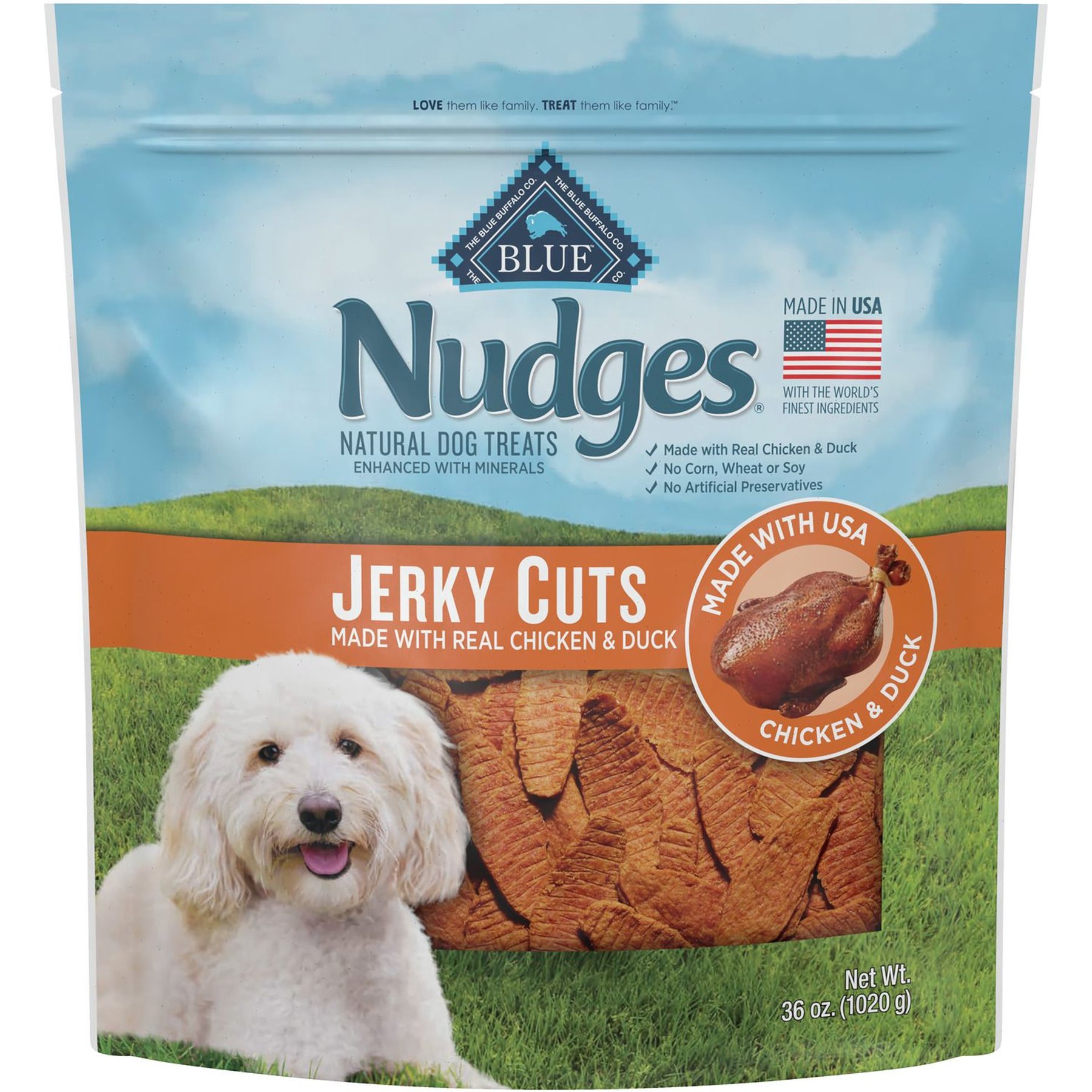 Blue Buffalo Nudges Jerky Cuts Chicken & Duck Dog Treats