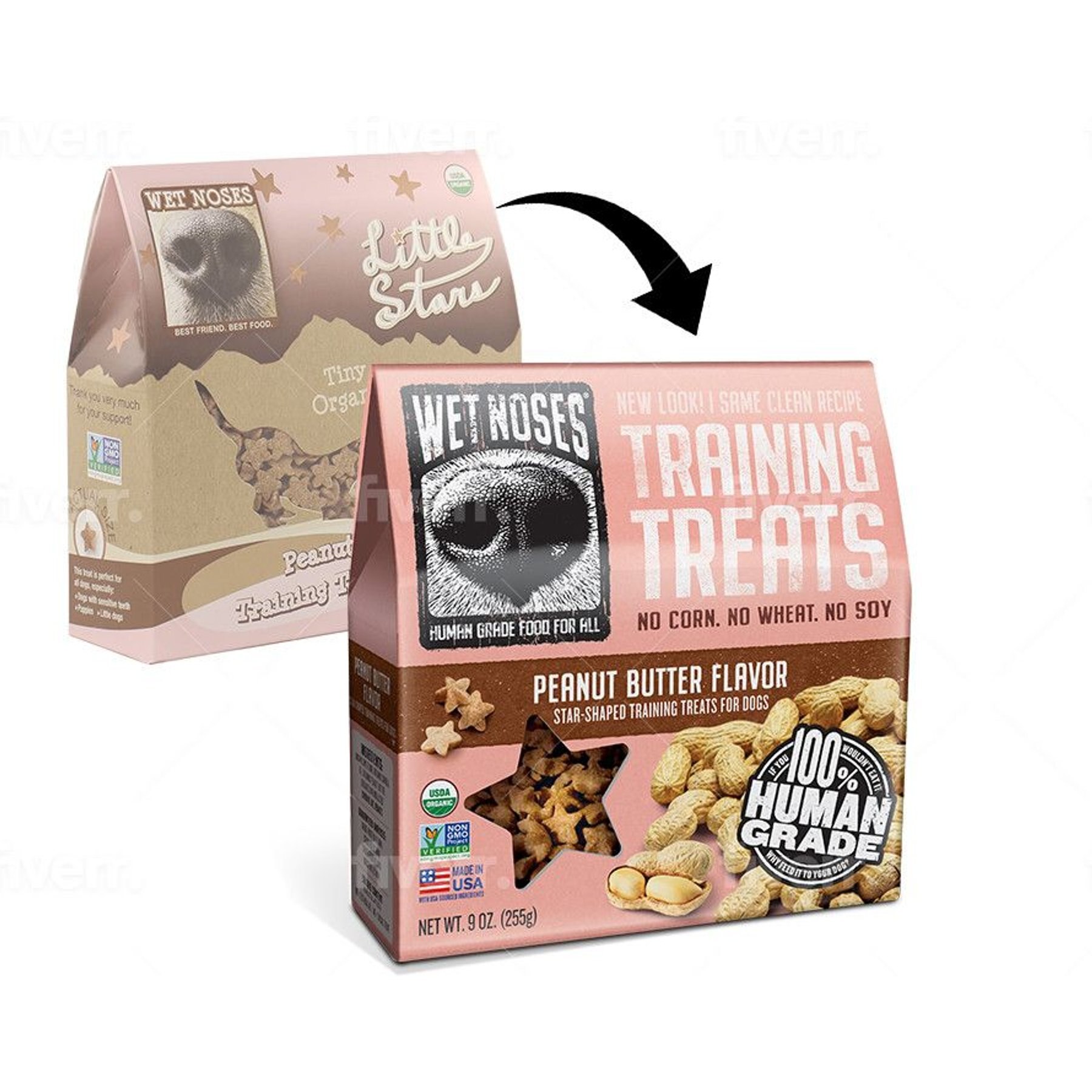 Wet Noses Peanut Butter Little Stars Dog Treats