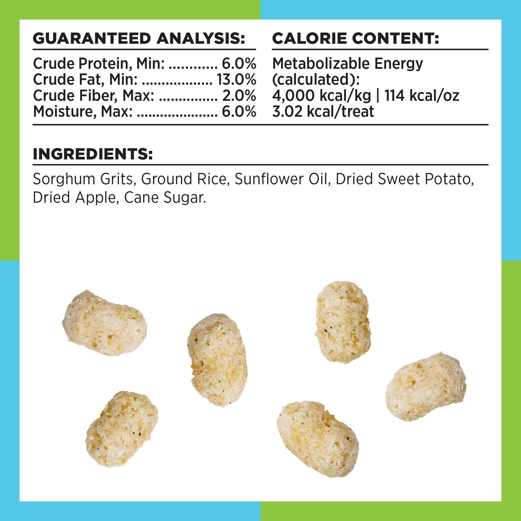 BIXBI Liberty Ruff Puffs Chicken-Free Sweet Potato & Apple Flavor Dog Treats