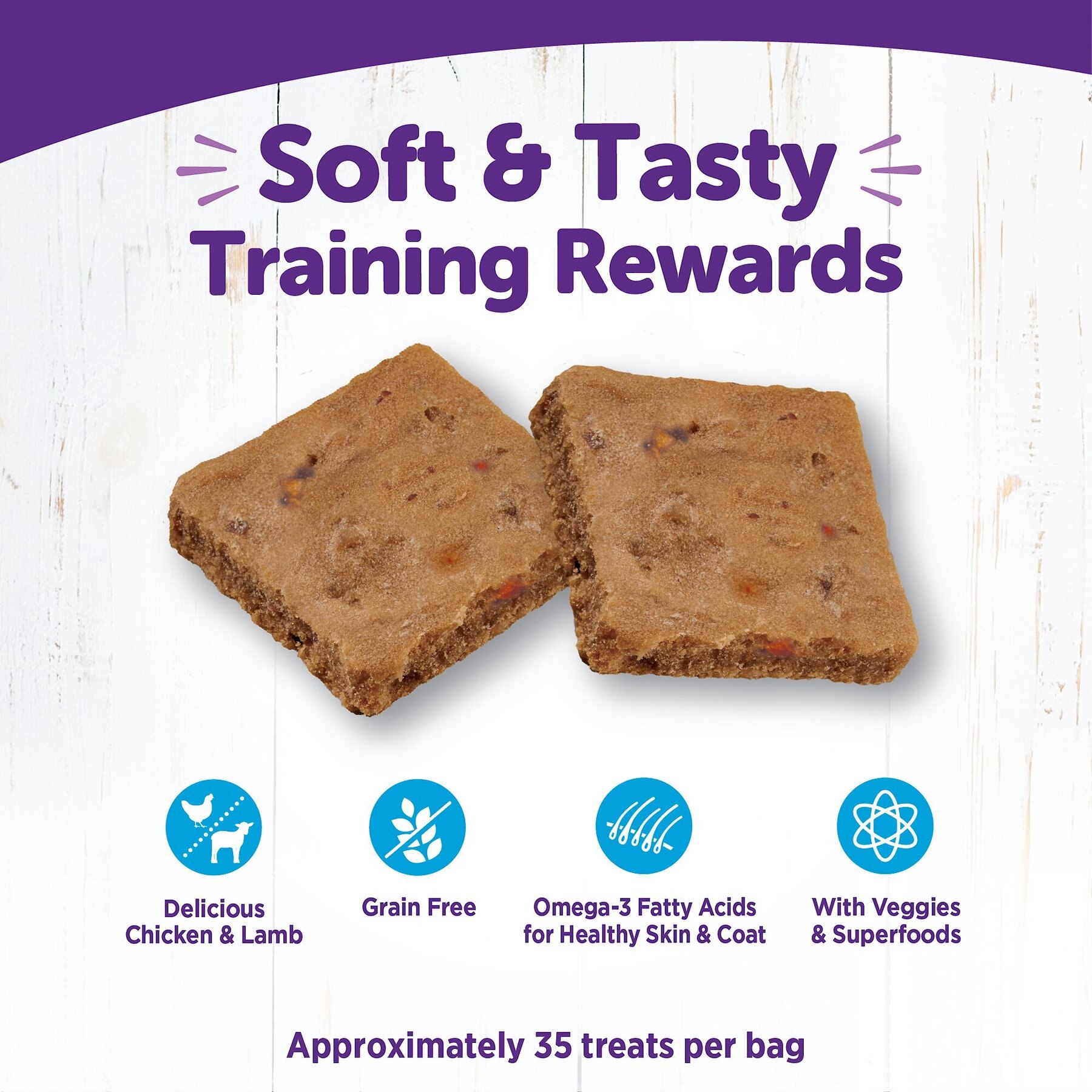 Wellness Rewarding Life Chicken & Lamb Grain-Free Soft & Chewy Dog Treats