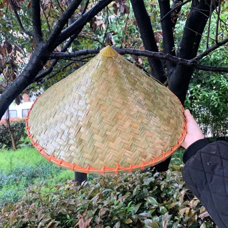 Handwoven Chinese Fisherman Hat Rice Farmer for Men Women Party Headgear 240415
