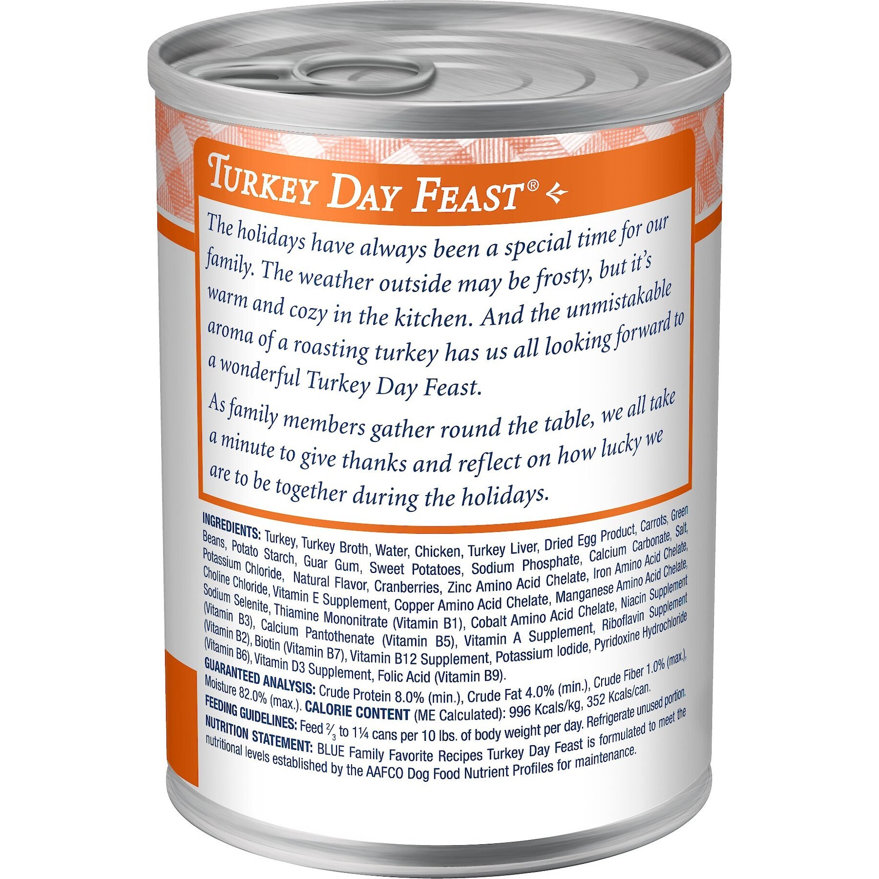Blue Buffalo Family Favorite Grain-Free Recipes Turkey Day Feast Canned Dog Food
