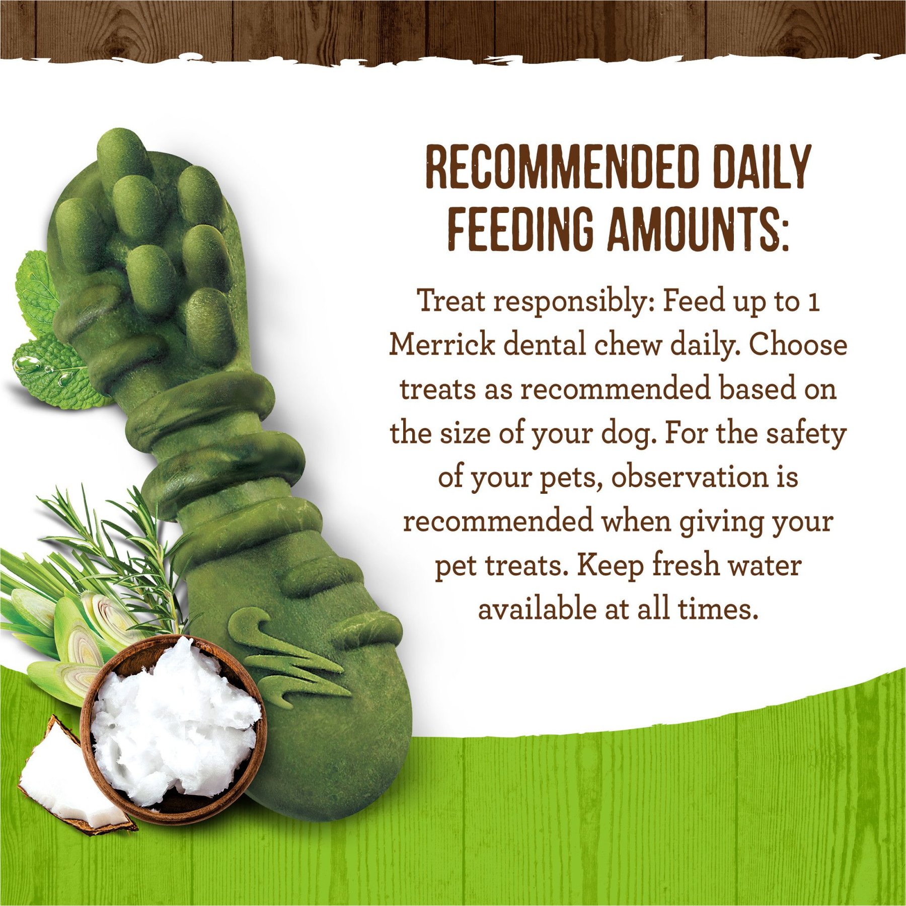 Merrick Fresh Kisses Infused with Coconut Oil & Botanicals Extra Small Dental Dog Treats