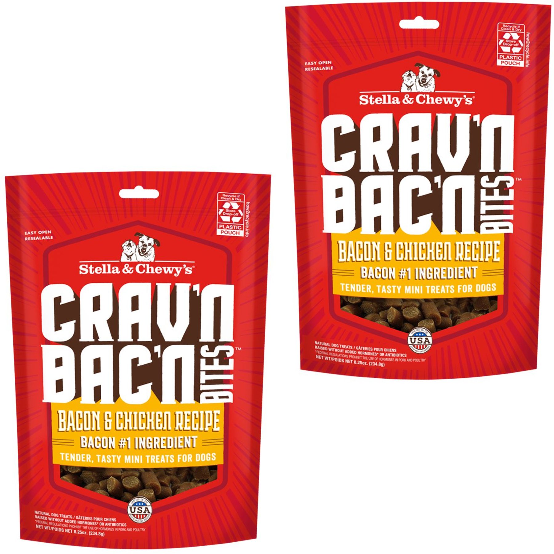 Stella & Chewy's Crav'n Bac'n Bites Bacon & Chicken Recipe Dog Treats