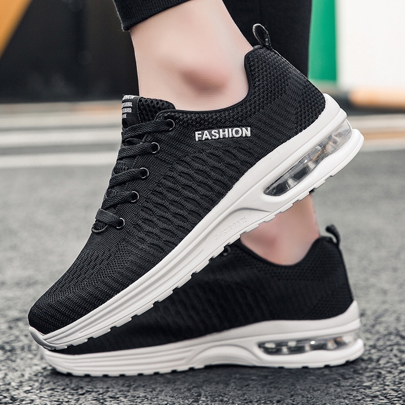 oversized running Spring breathable casual men's spring summer black sports shoes Lhshoe