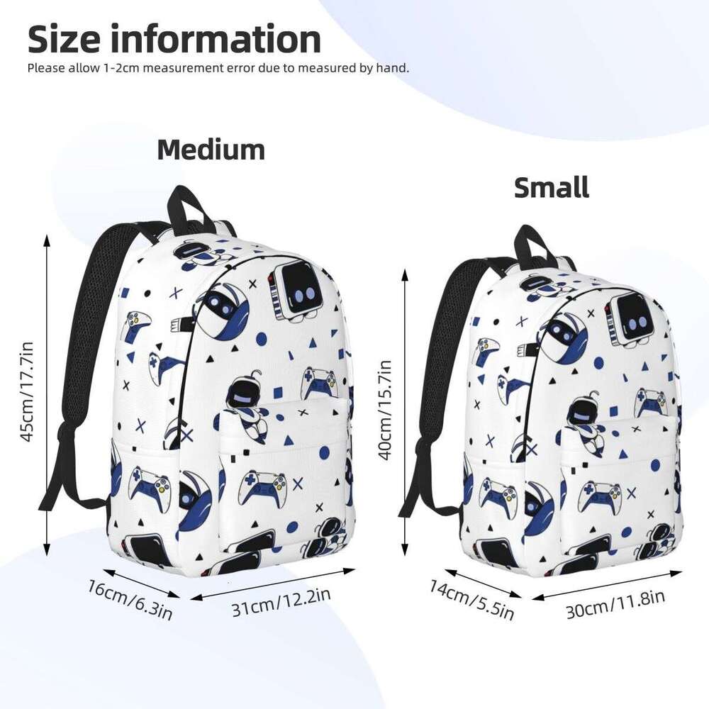 Astrobots Playroom Game Backpack Middle High College School Student Bookbag Teens Daypack Outdoor