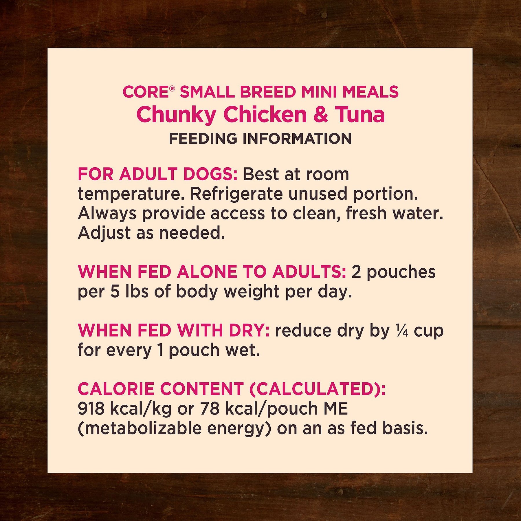Wellness CORE Grain-Free Small Breed Mini Meals Chunky Chicken & Tuna in Gravy Dog Food Pouches