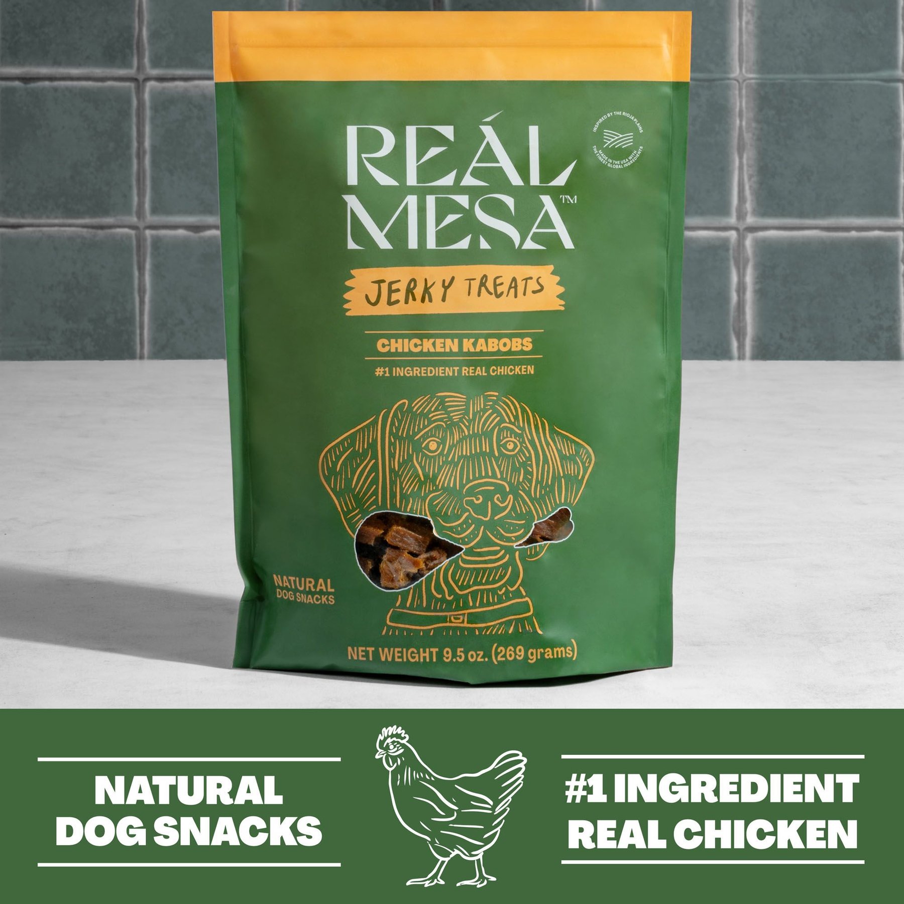REÁL MESA Chicken Kabobs Dog Jerky Treat