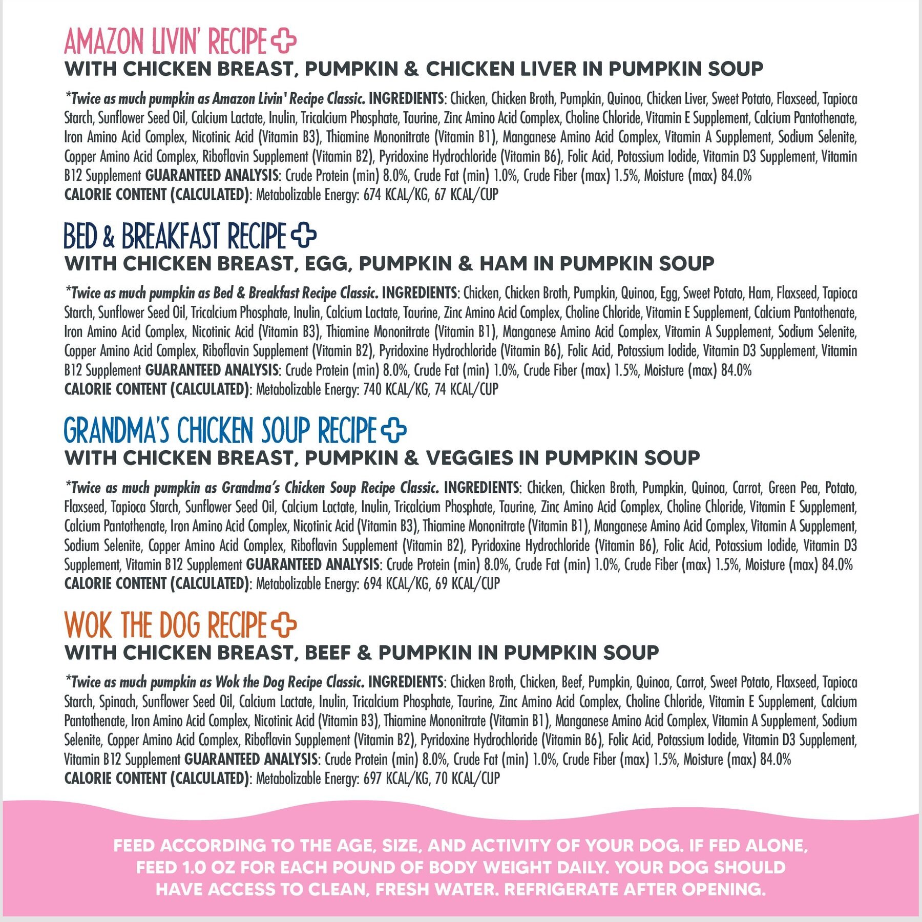 Weruva Meals 'n More Natural Wet Dog Food, Belly Belly Nice! Digestive Support Variety Pack, 3.5-oz cup, 10 count