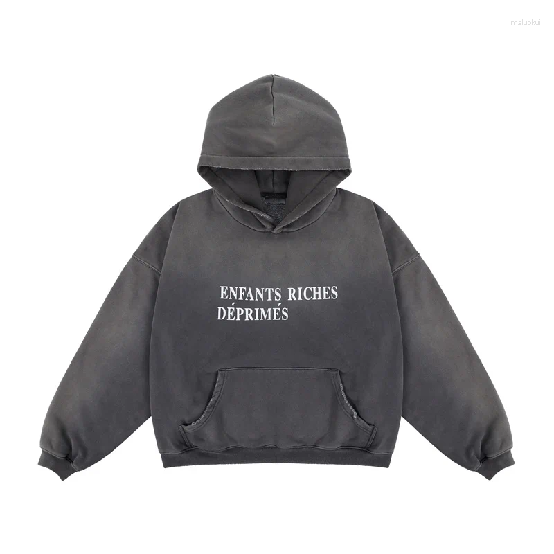 Trendy Oversized Men's Hoodie Featuring Unique Letter Print - Cozy and Stylish for Everyday Wear