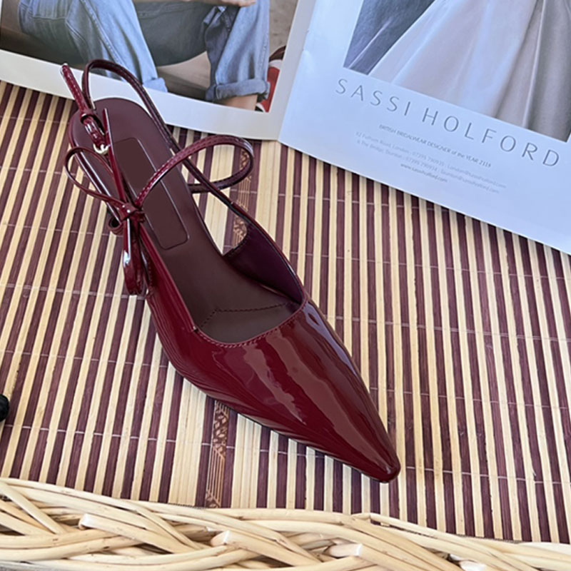 Fashion Womens High Heel Pointed Toe Leather Dress Shoes Party Evening Stilettos Shoes