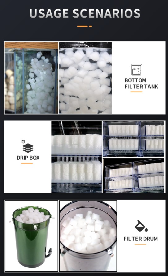 Aquaclean biogel gems filter media soft foam sponge for aquariums accessories