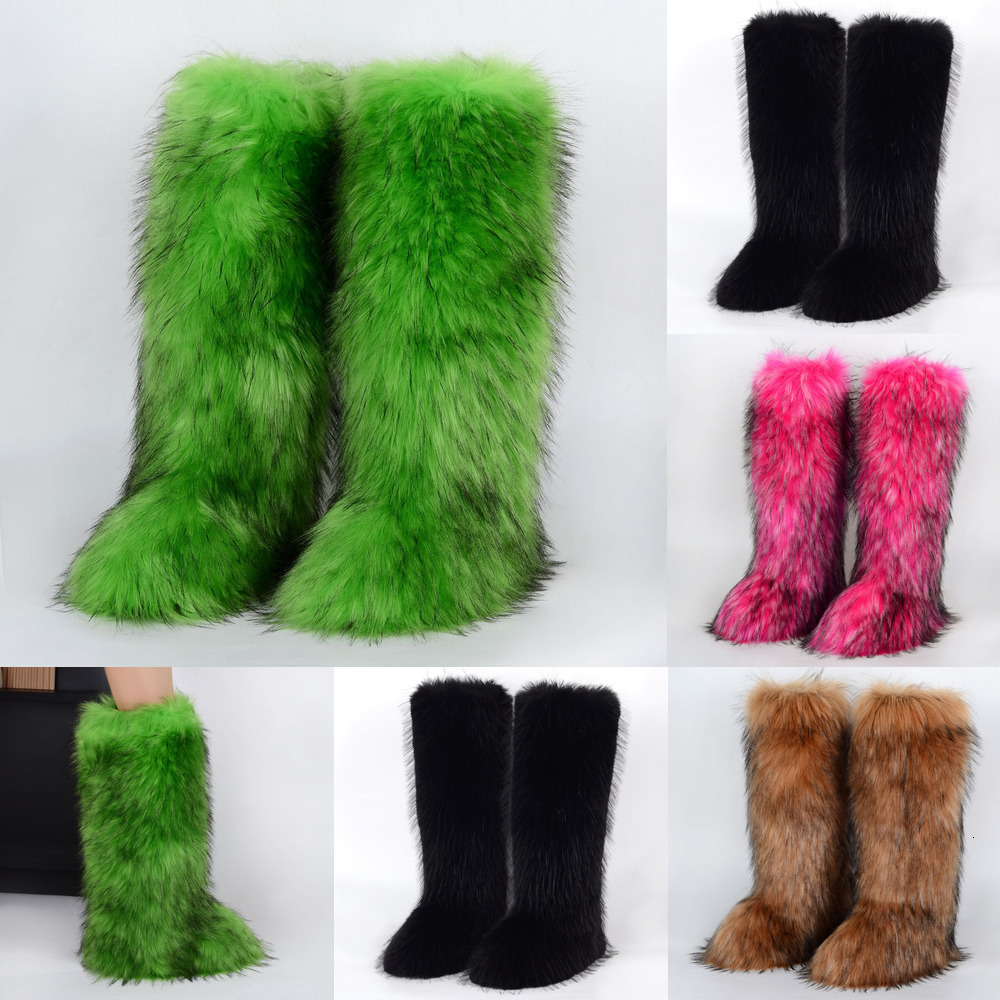 Fashion Women Winter Boots Booties Black Brown Pink Girl Women Snow Boot Ankle High Fur Warn Walking Sneakers