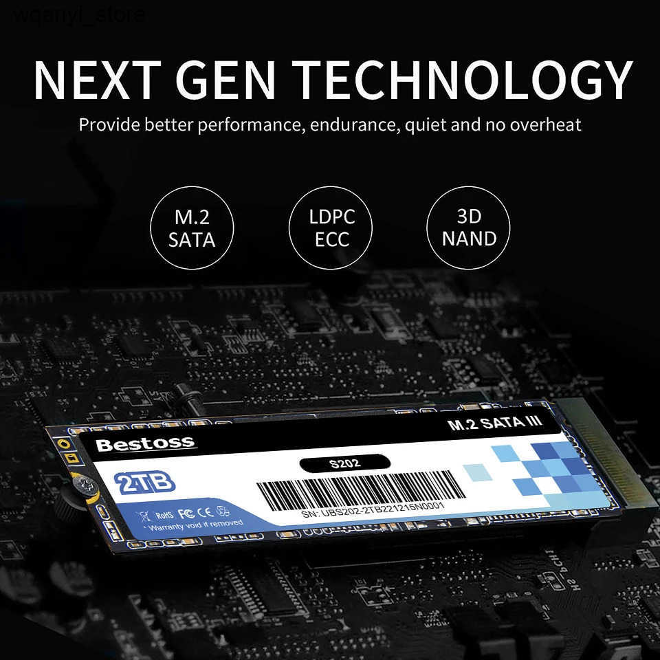 Hard Drives Bestoss M.2 2280 SSD M2 SATA NGFF SSD Hard Disk 120GB 128GB 256GB 512GB 1TB HDD disco duro for Desktop L240910