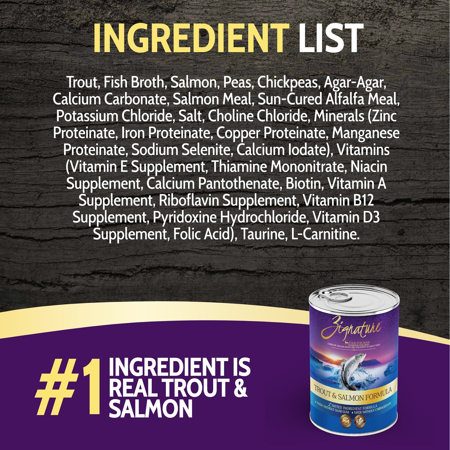 Zignature Trout & Salmon Limited Ingredient Formula Canned Dog Food