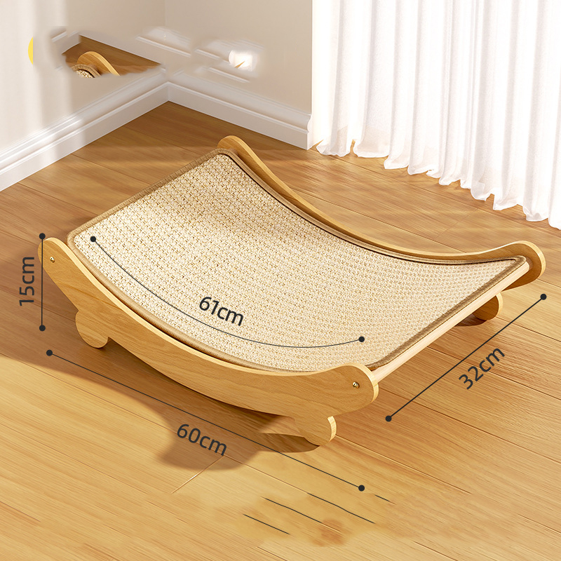 Cat Toys Wooden Scratching Pads Cats Sleeping Bed Detachable Wear-resistant Scratch Board Kitten Grinding Cat Net For Gift