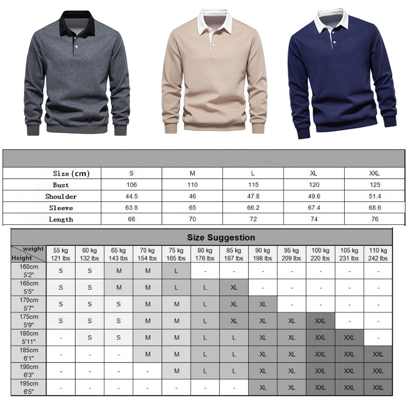 New Autumn Long Sleeve Polo Neck Sweater Trendy Men's Tees Sweater High Quality Casual Versatile Tops Men T-Shirts XXL TShirts
