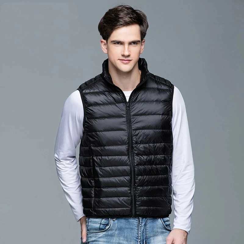 Ultralight sleeveless mens vest Ultra Light Down vest ultra-thin jacket mens lightweight windproof warm jacket W241121