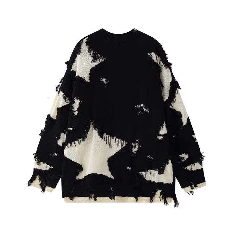 hoodie Rindu American new fashion clown star men's ripped edge hoodie Y2K retro thick sweater casual pullover for men and women jacket