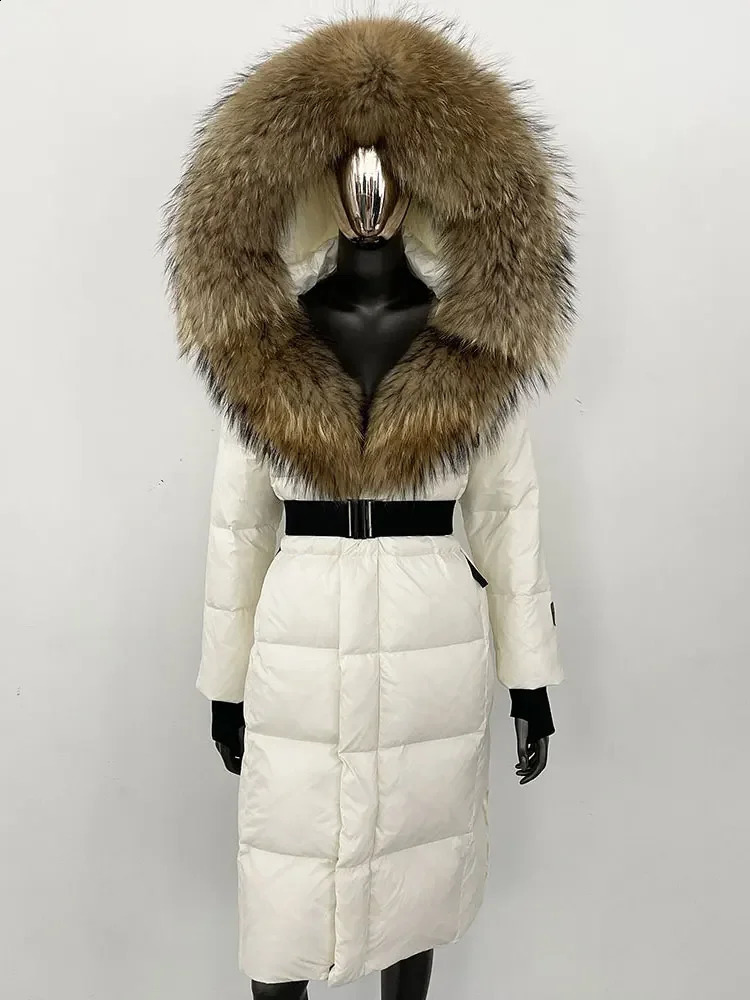 OFTBUY Winter Womens Coat Genuine Fox Fur Collar Hooded Jacket Thick Autumn Hat Detachable X White Duck Down Jacket 241121