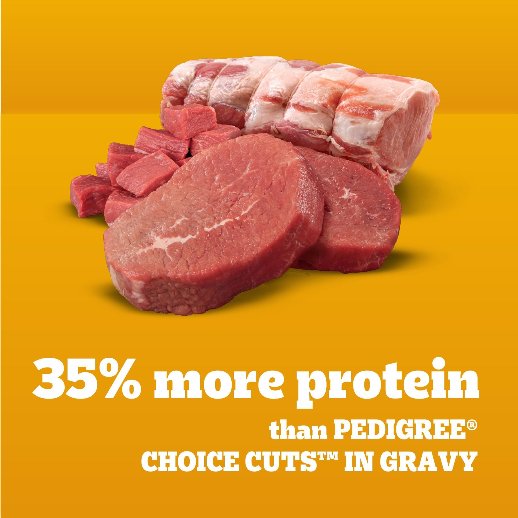 Pedigree High Protein Beef & Pork Tenderloin Flavor Cuts in Gravy Adult Dog Wet Food Pouches