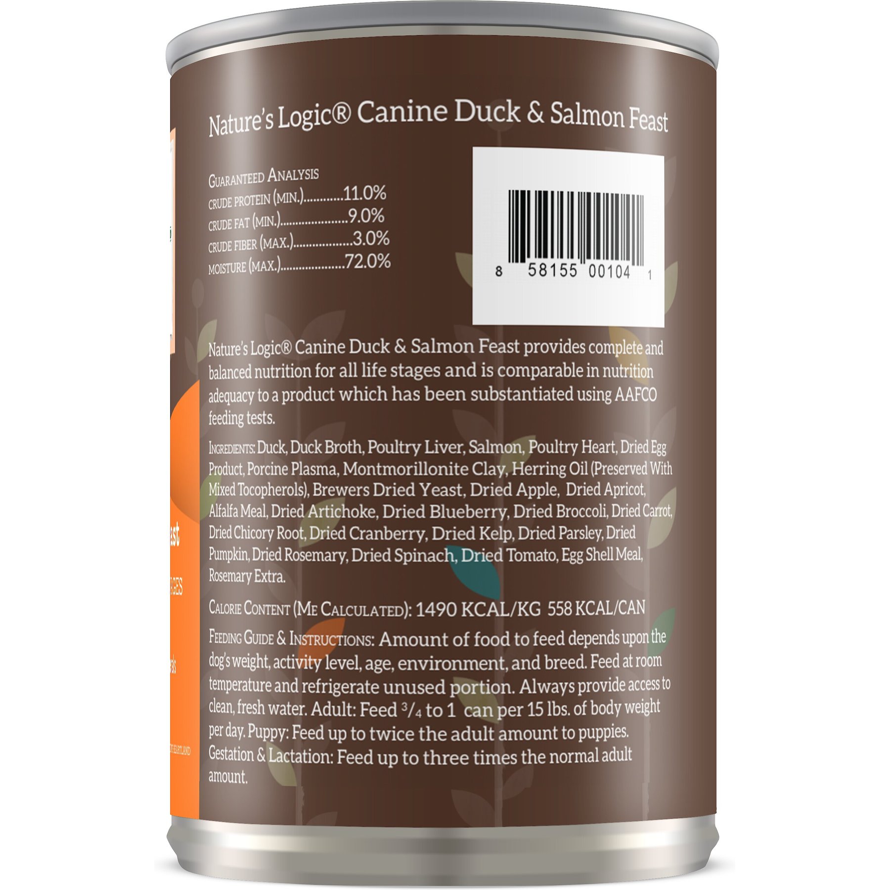Nature's Logic Canine Duck & Salmon Feast All Life Stages Grain-Free Canned Dog Food