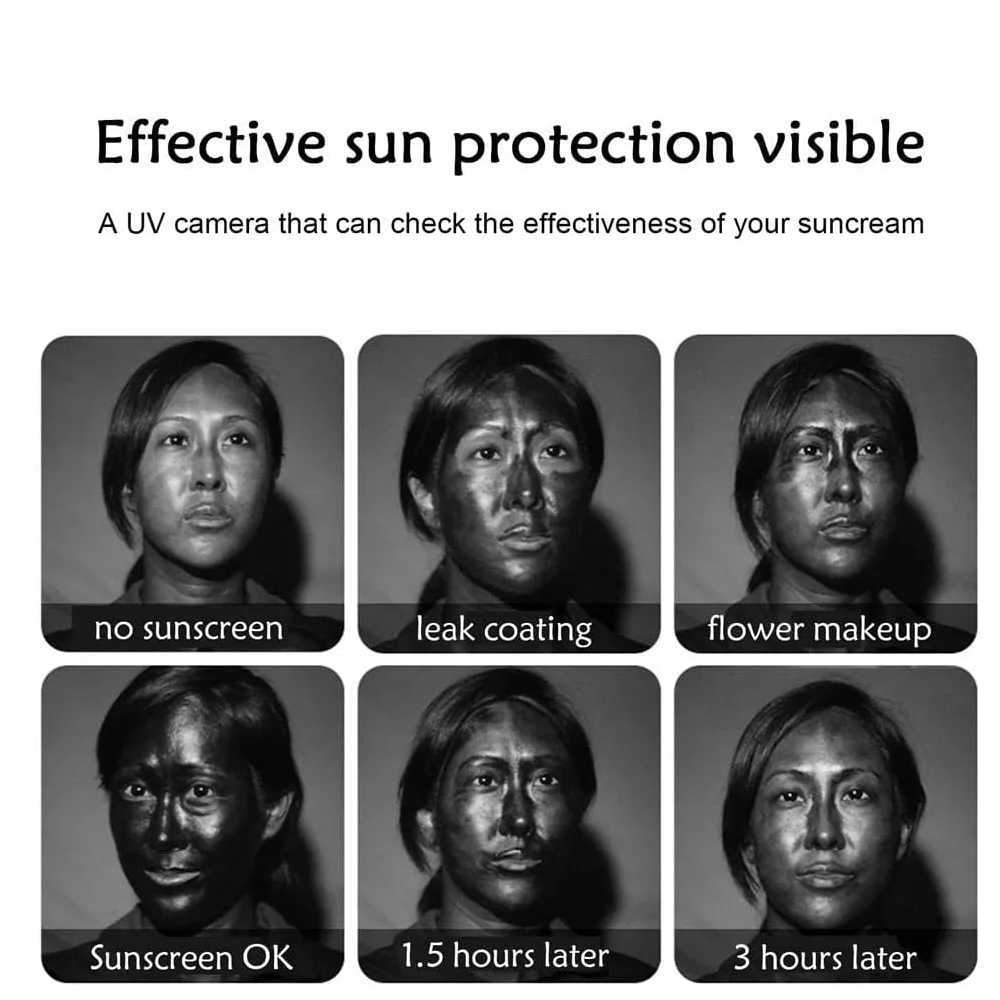 Mini UV camera for iPhone and Android phones visible facial sun protection portable UV camera used for sun protection testing W241122