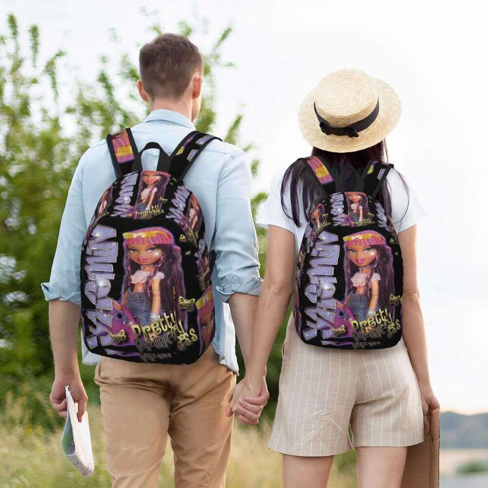 Bratz Yasmin Pretty Princess Sparkle Photoreal Backpack for Men Women Cool Student Business Daypack College Shoulder Bag Gift