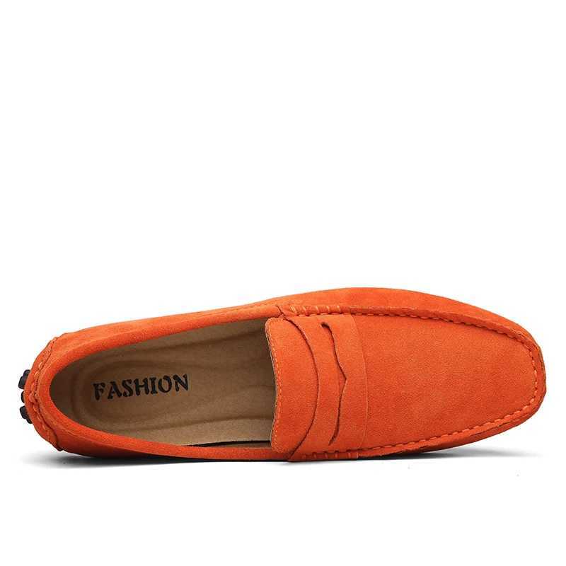 38-50 Mens Shoes Casual Shoes Womens Shoes Genuine Leather Men Loafers Slip Men Flats M Driving Shoes Y250312